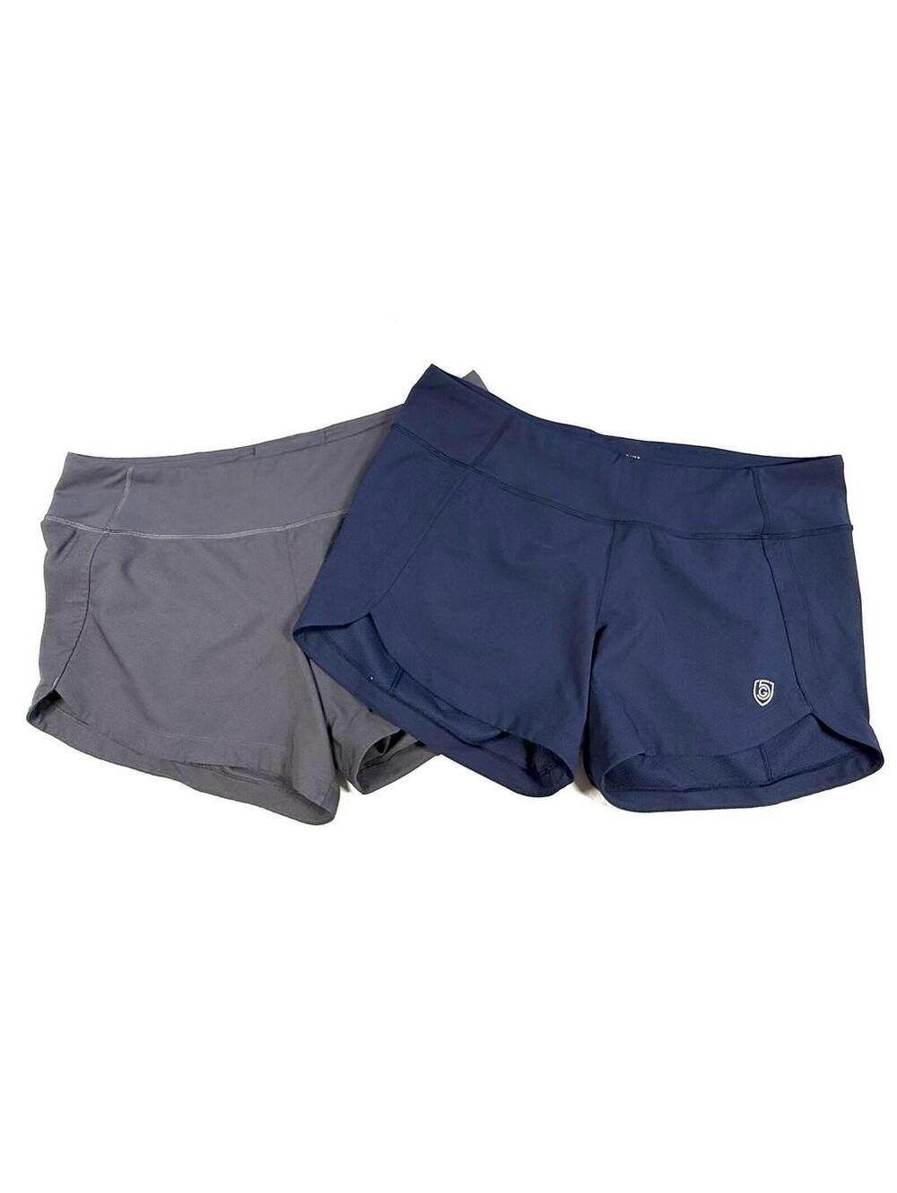 LOT of 2 Goal Five Excel Training Shorts Women Sz XL Blue Gray Lightweight Run